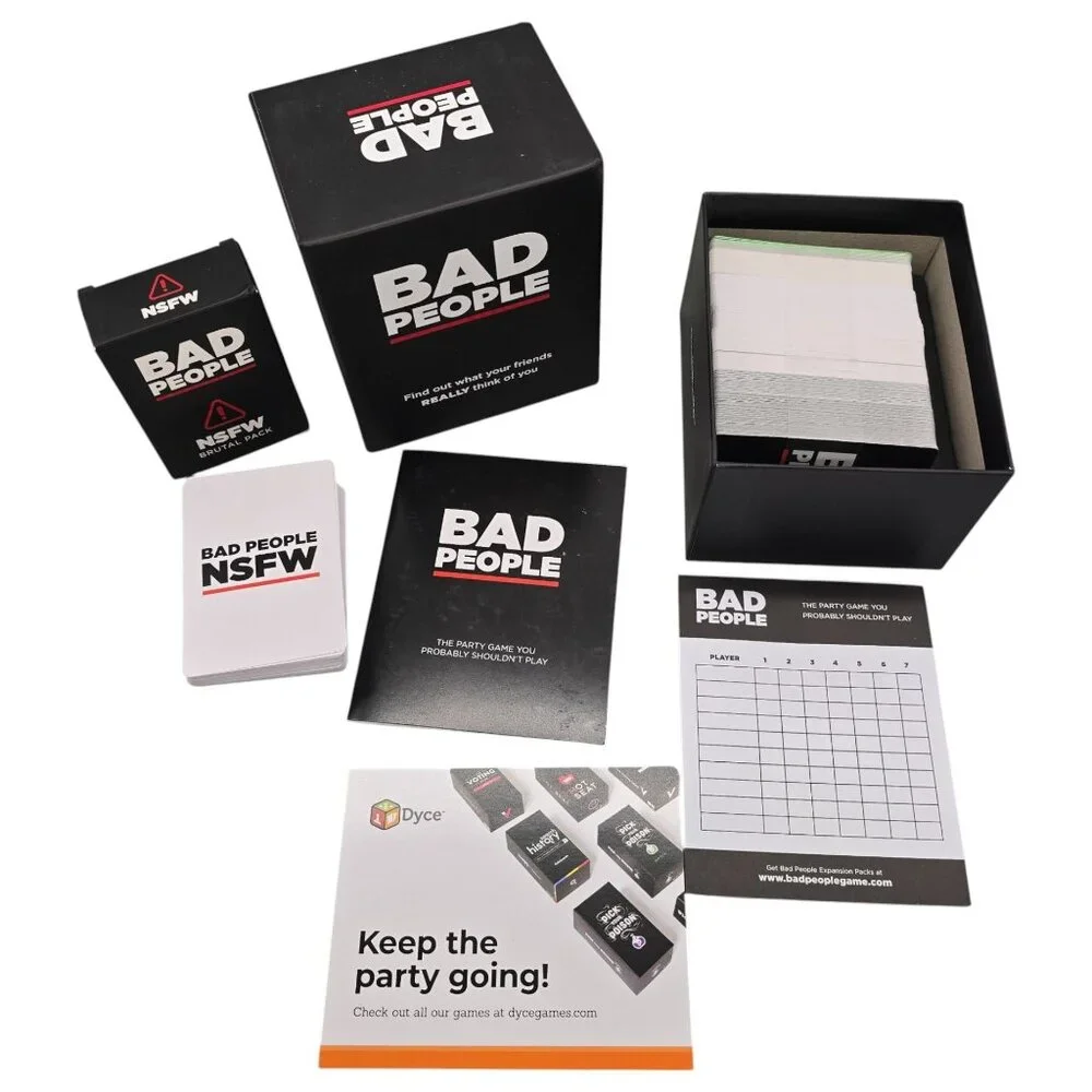 Bad People The Adult Party Card Game + The After Dark NSFW Expansion Pack 2021